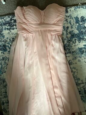 Bari Jay Strapless Light Pink Prom Dress